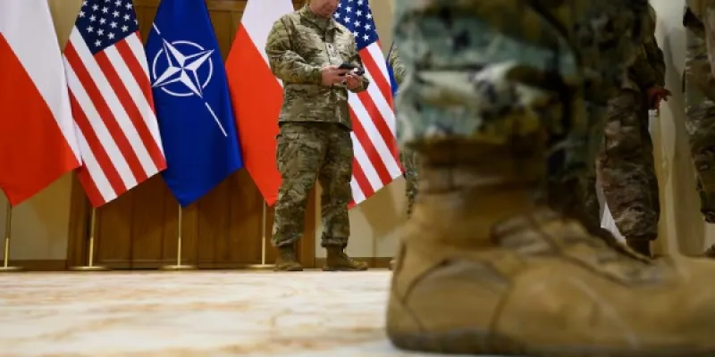 Soldados de Estados Unidos desplegados como fuerzas de la OTAN en Polonia 