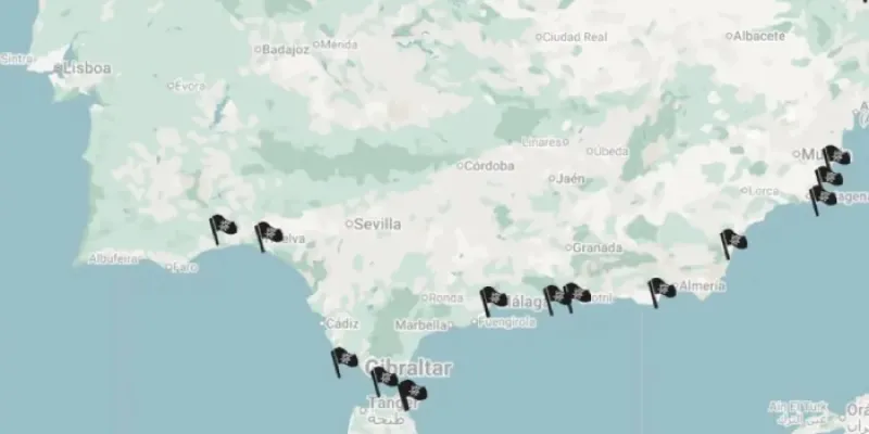 Banderas negras de Andalucía en 2025