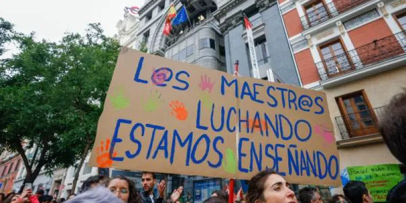 Huelga de profesores en Madrid el pasado 8 de mayo