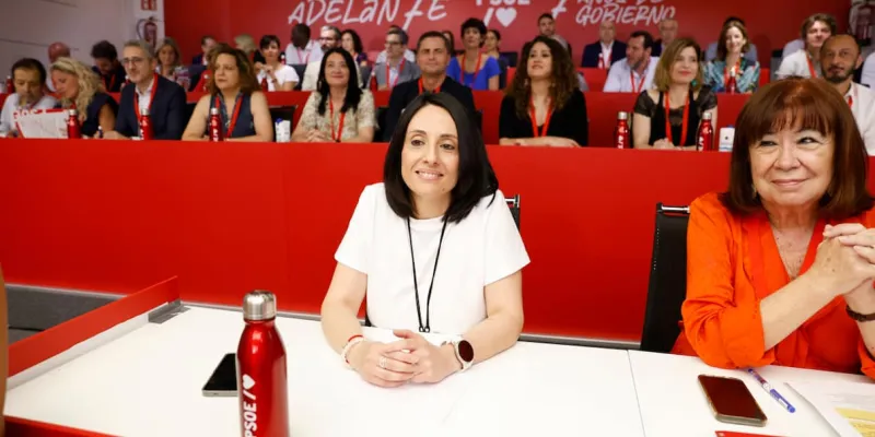 La nueva secretaria de Organización, Rebeca Torró, durante el Comité Federal del PSOE. 