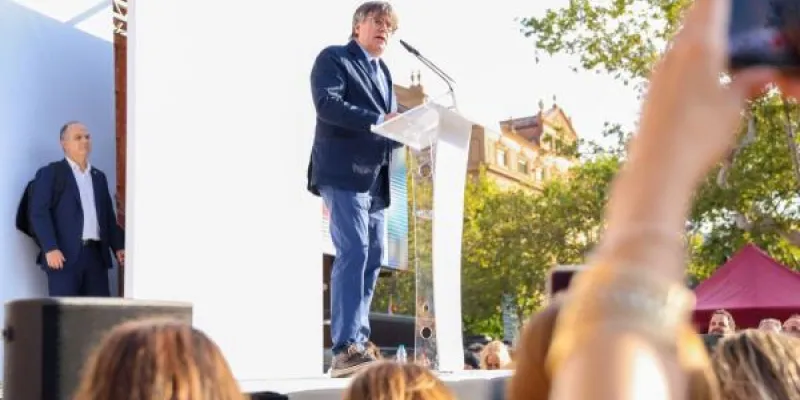 Carles Puigdemont en un acto político