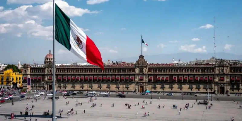 Plaza de la Constitucion, en la Ciudad de México.