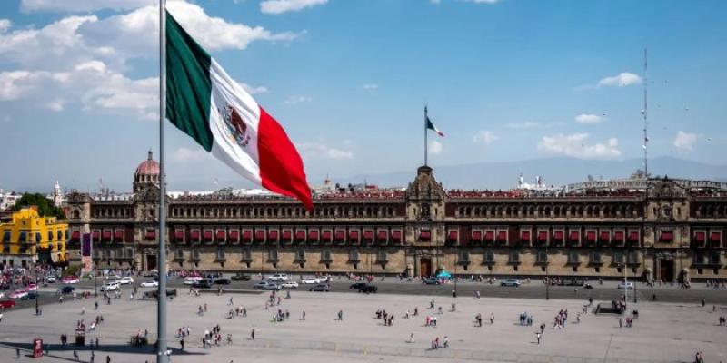 Plaza de la Constitucion, en la Ciudad de México.
