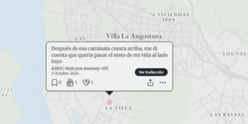 Mapa de recuerdos anónimos