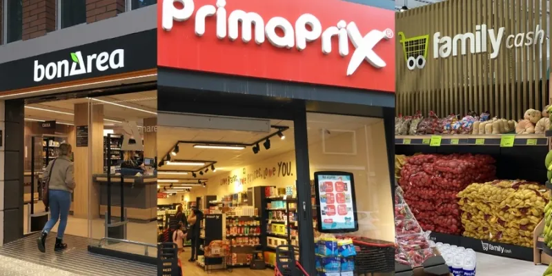 Establecimientos de BonÀrea, Primaprix y Family Cash.