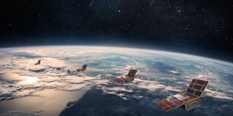 Render de satélites de Sateliot