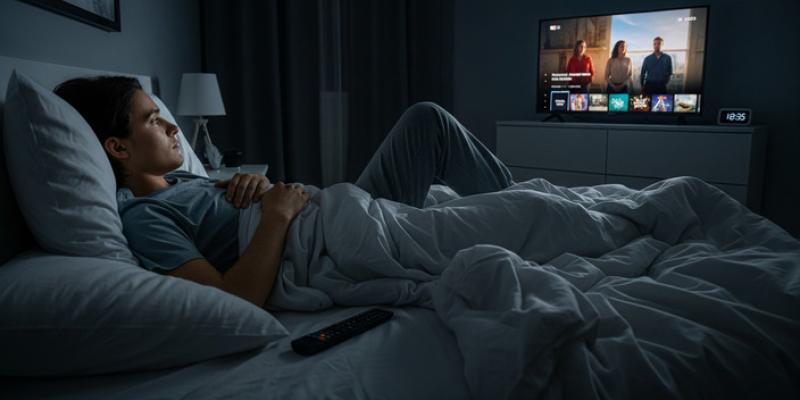 Consecuencias de la televisión en un dormitorio