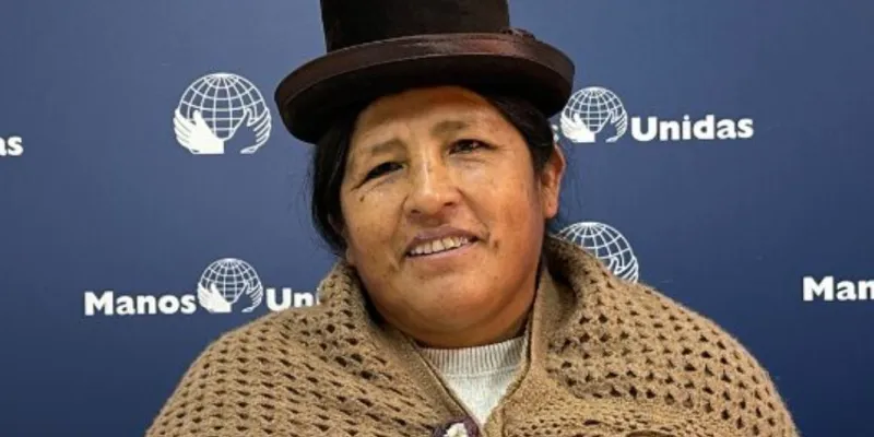 La lideresa aimara Yolanda Flores. 