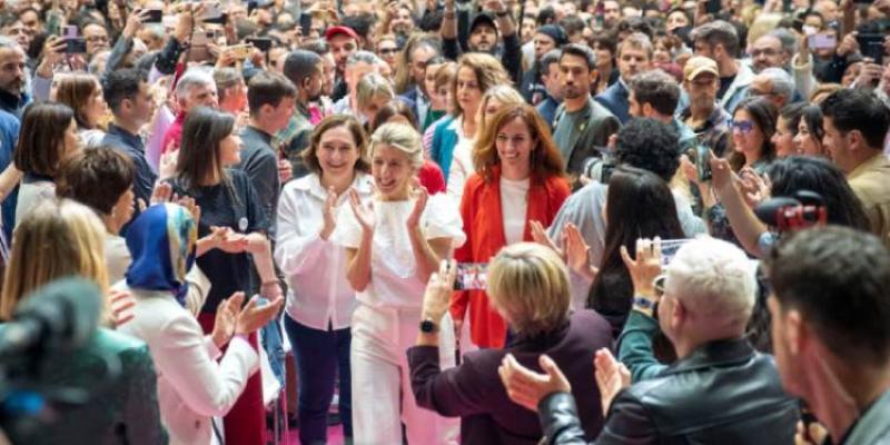 Yolanda Díaz durante el acto 