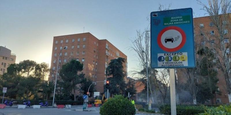 Ejemplo de una calle de Madrid con categoria ZBE para movilidad sostenible