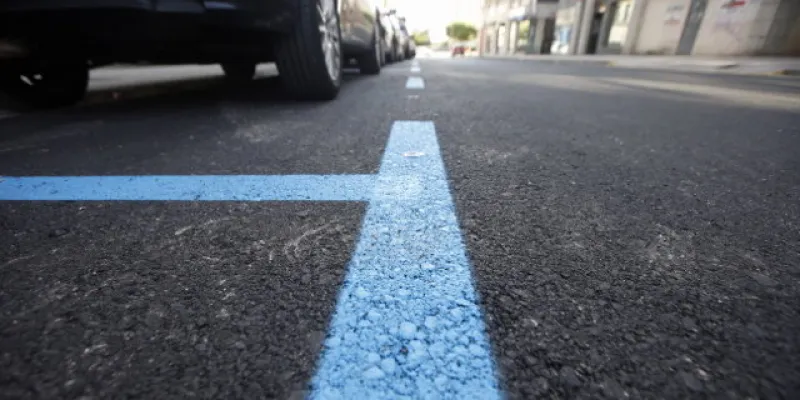 zona azul de aparcamiento