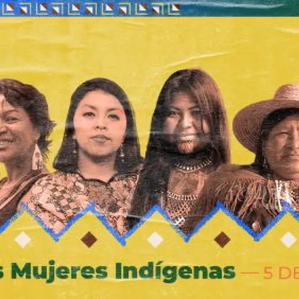 Cartel conmemorativo del Día de la Mujer Indígena