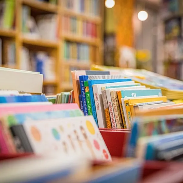 Imagen de Libros, Biblioteca y Estantería. De uso gratuito.
