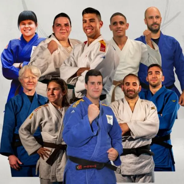 Equipo español de judokas con discapacidad visual