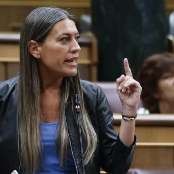 La portavoz de Junts, Míriam Nogueras, durante el pleno del Congreso el pasado miércoles 22 de abril.