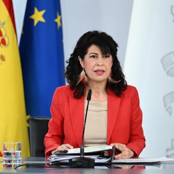 Ana Redondo, durante otra rueda de prensa posterior a un Consejo de Ministros