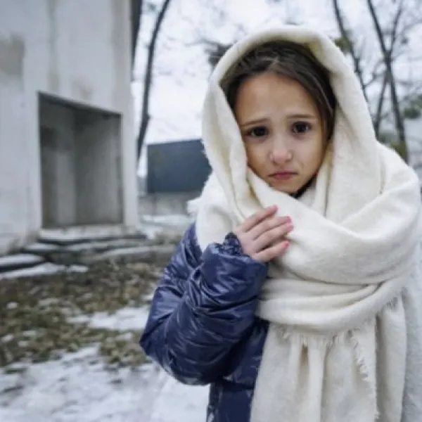 Eva, fotografiada con 8 años, sufre bronquitis crónica
