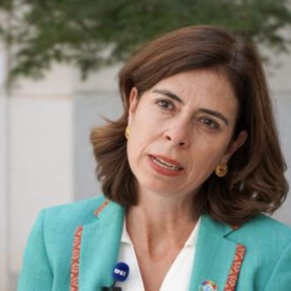 La directora regional de ONU Mujeres para Europa y Asia Central, Belén Sanz Luque, durante una entrevista con EFE.