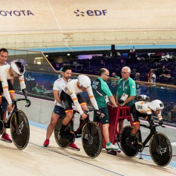 Deportistas durante una prueba