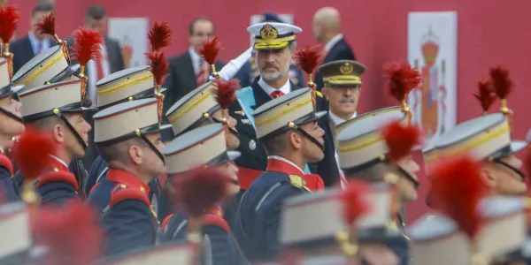 Felipe VI presidiendo el desfile del 12 de octubre de 2019. Europa Press