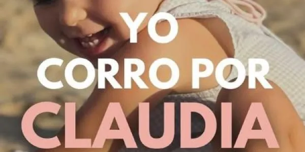 Cartel de la carrera solidaria Corre por Claudia