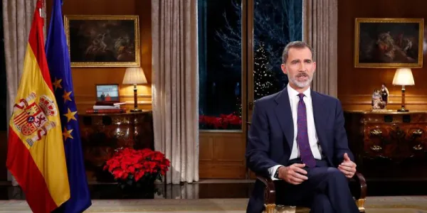 Felipe VI, en el discurso de Nochebuena de 2018. Foto: Casa Real