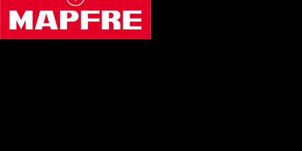 Logotipo de Mapfre con letra blanca y fondo rojo