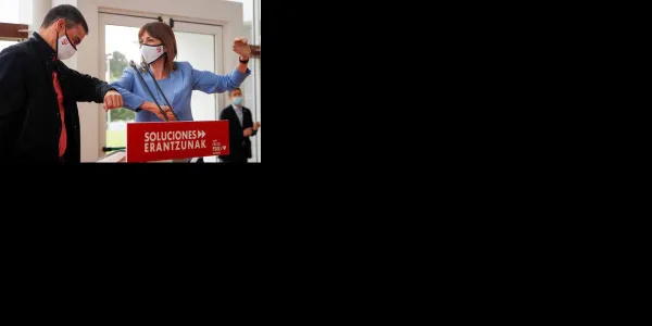 Pedro Sánchez apoya a Idoia Mendía, la candidata del PSOE a la Lehendakaritza