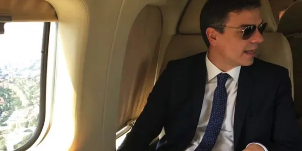 Sánchez avión PSOE