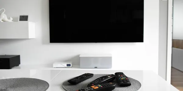 Un televisor en medio del salón 
