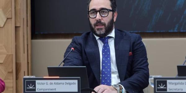  Víctor de Aldama, comparece ante la comisión no permanente de investigación en el Parlament balear