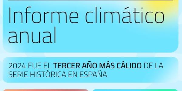 Detalle del cartel del avance climatico de 2024 | Foto de la Aemet/Miteco