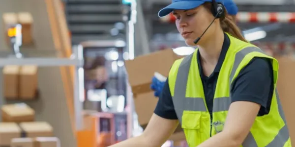 Chica trabajando en una fábrica
