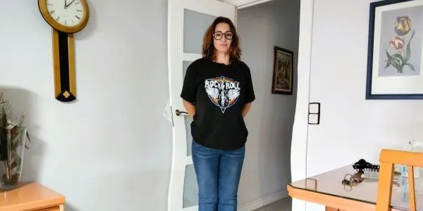 María del Carmen Miguélez, en su casa 