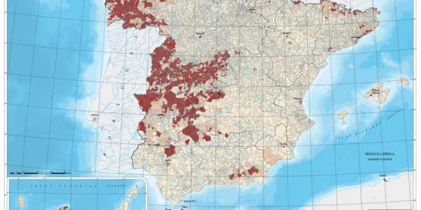 Cáncer pulmón y radio en el mapa