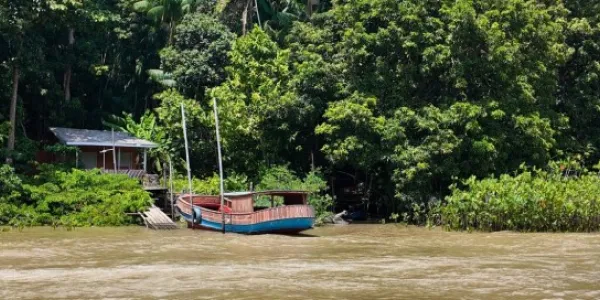 Ilha do Combu, una de las 42 islas del río Guamá que rodea Belém, Brasil.