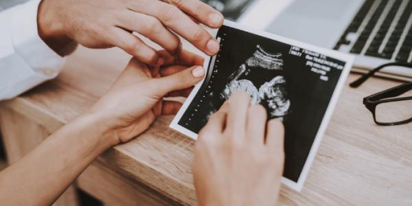 Ecografía de una mujer embarada tras un proceso de reproducción asistida