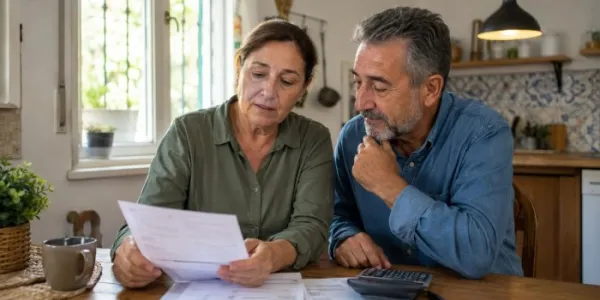 Calculando cómo pagar el recibo de la luz. 