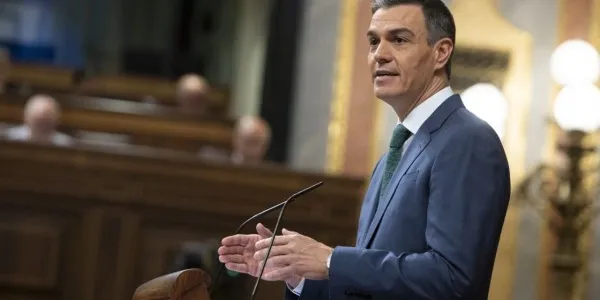 Pedro Sánchez durante una intervención en el Congreso