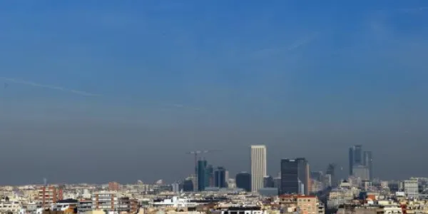 Una ciudad con contaminación