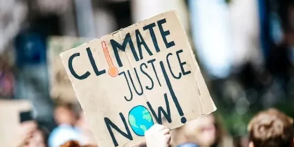 Manifestación en contra de la desigualdad climática