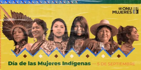 Cartel conmemorativo del Día de la Mujer Indígena