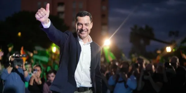 Juanma Moreno, durante la campaña electoral para las Elecciones Andalucía