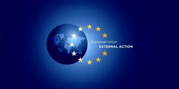 Logo acción exterior de la Unión Europea