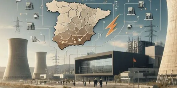Mapa de España con las centrales nucleares