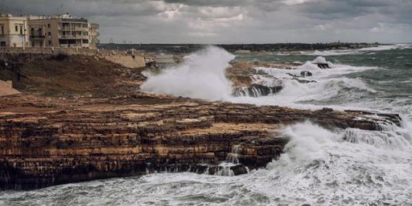 Temporal en una zona de litoral 