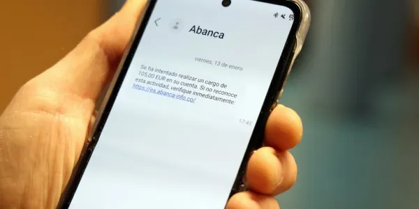 Ejemplo de estafa por sms