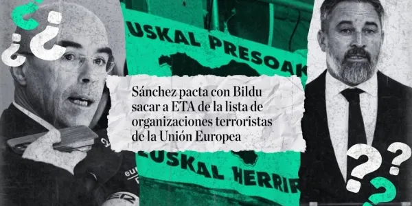 El líder de Vox, Santiago Abascal, reaccionó a estas supuestas informaciones en un mítin celebrado en Zaragoza, donde dijo que “ETA ha puesto a Pedro Sánchez en el Palacio de la Moncloa” 