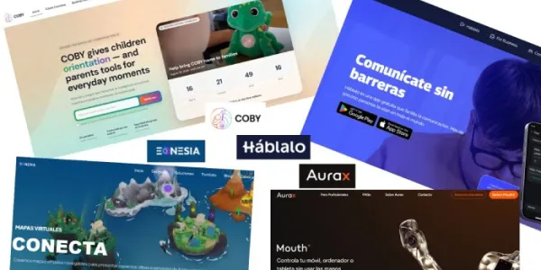 Composición con imágenes de los cuatro emprendimientos 