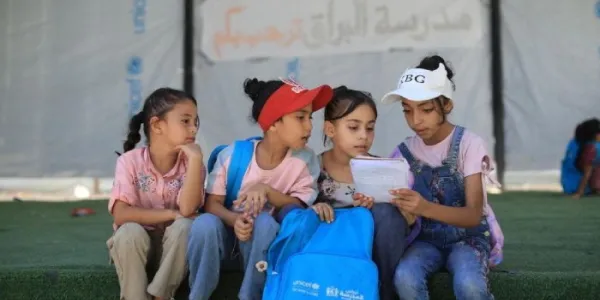 niños en Gaza